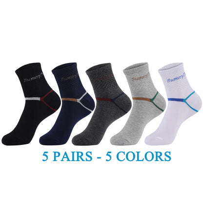 5 Paar Herren-Sportsocken aus Baumwolle – Lange Sportsocken zum Laufen und Wandern