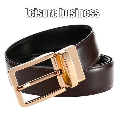 Ceinture réversible en cuir pour hommes pour jeans