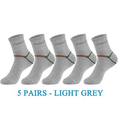 5 Paar Herren-Sportsocken aus Baumwolle – Lange Sportsocken zum Laufen und Wandern