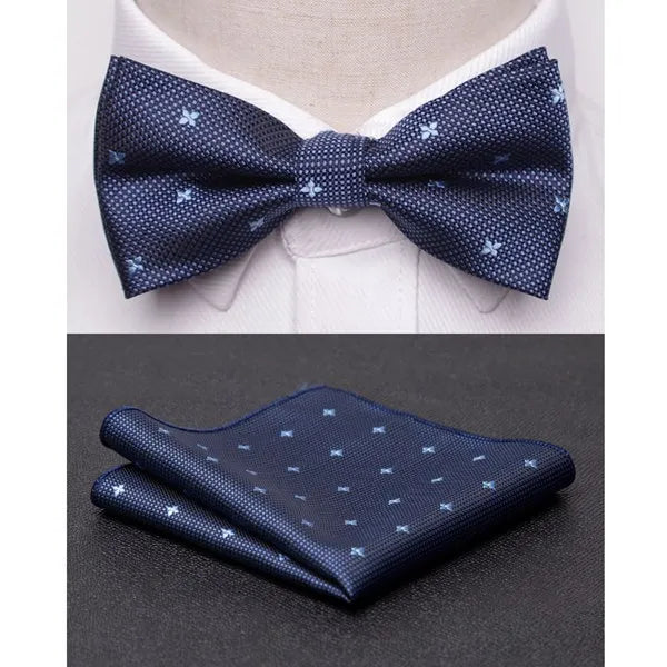Men's Jacquard Butterfly Bowtie & Cravat Necktie