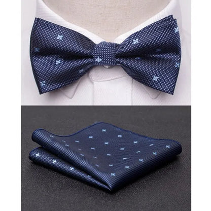 Men's Jacquard Butterfly Bowtie & Cravat Necktie