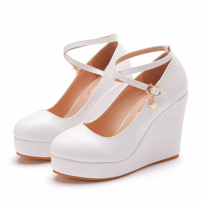 Women Bowknot Buckle Wedges Sandals