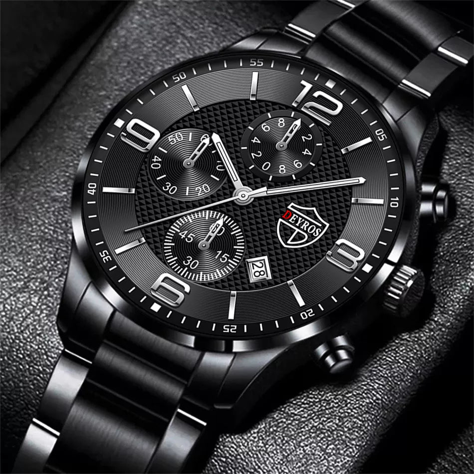 stainless steel watch, stainless watch, calendar watch, men watches, steel watch, stainless steel watches for men, metal watch