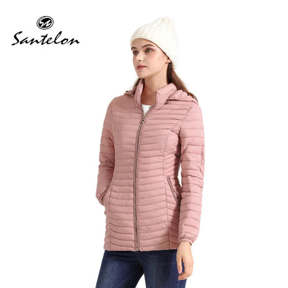 Women's Ultralight Hooded Parka - Winter Puffer Jacket