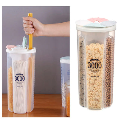 Rotating Sealed Plastic Storage Box for Kitchen Dry Food and Rice