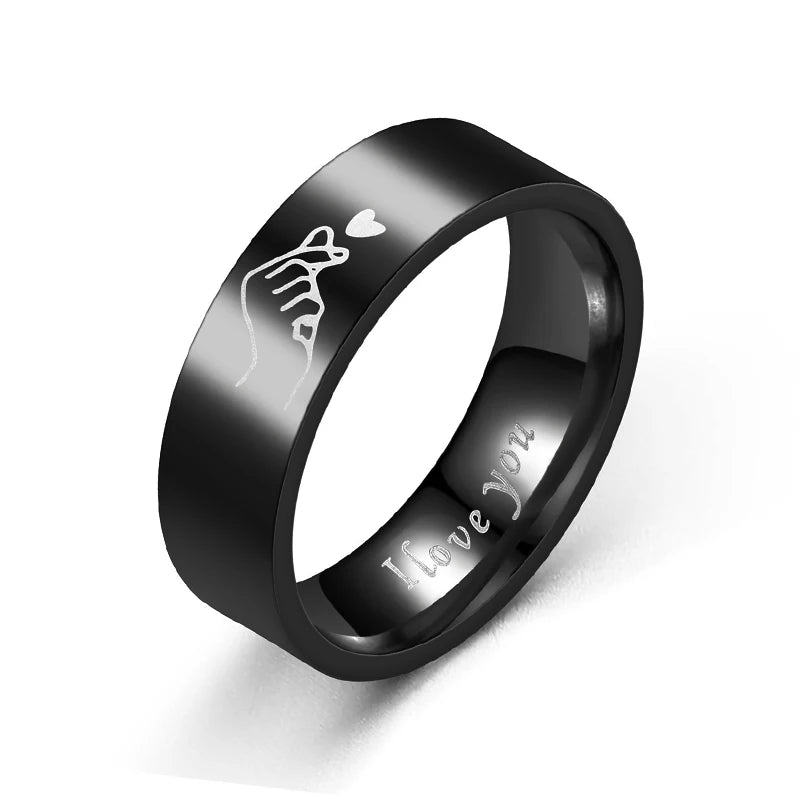 Heart-Shaped Romantic Anniversary Couple Rings