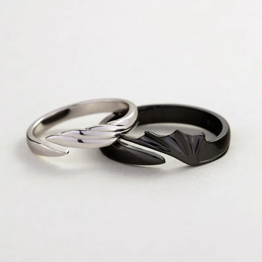 Adjustable Angel-Devil Wings Couple Rings