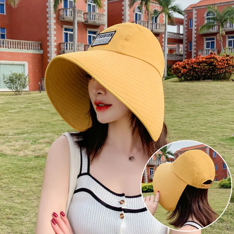 UV-Schutz-Sonnenkappe mit großer Krempe für Damen