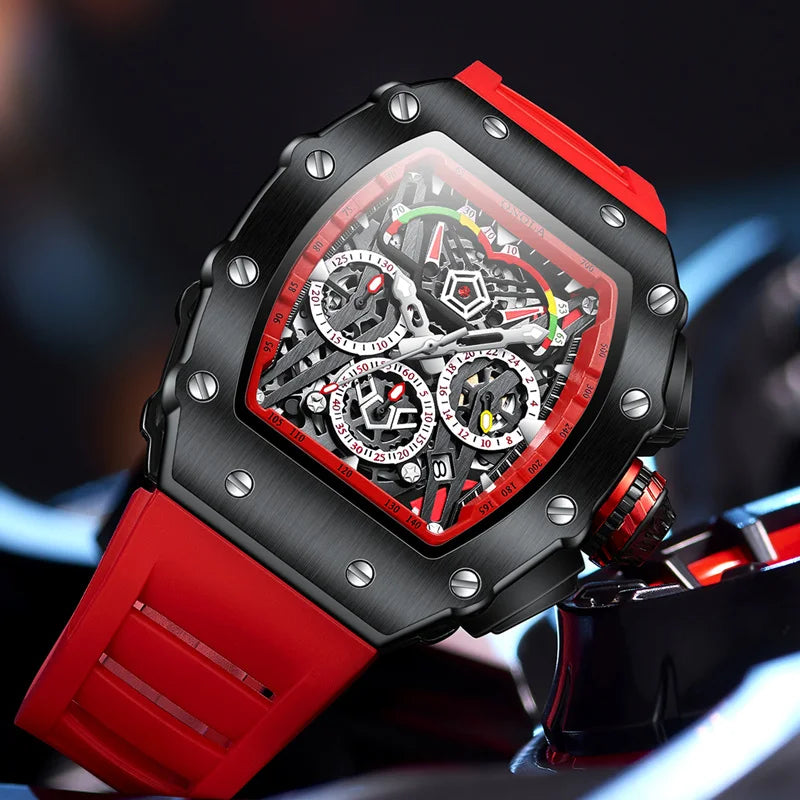 Men Multifunctional Waterproof Sports Chronograph Watch