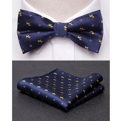Men's Jacquard Butterfly Bowtie & Cravat Necktie