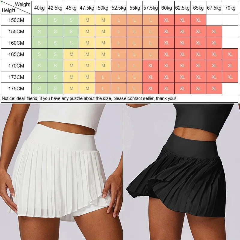 Cloud Hide High-Waist Pleated Sports Skort
