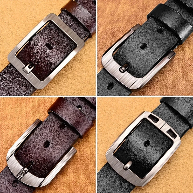 High-Quality Genuine Leather Belt for Men's Jeans