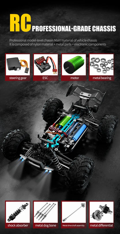 High-Speed 1:16 Brushless RC Off-Road Car