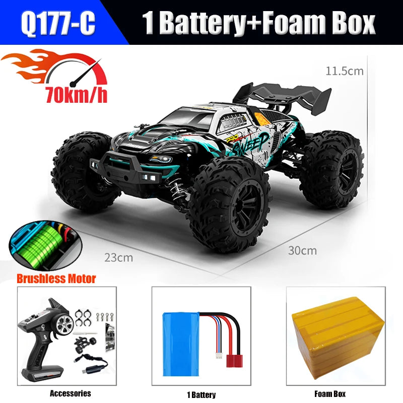 High-Speed 1:16 Brushless RC Off-Road Car