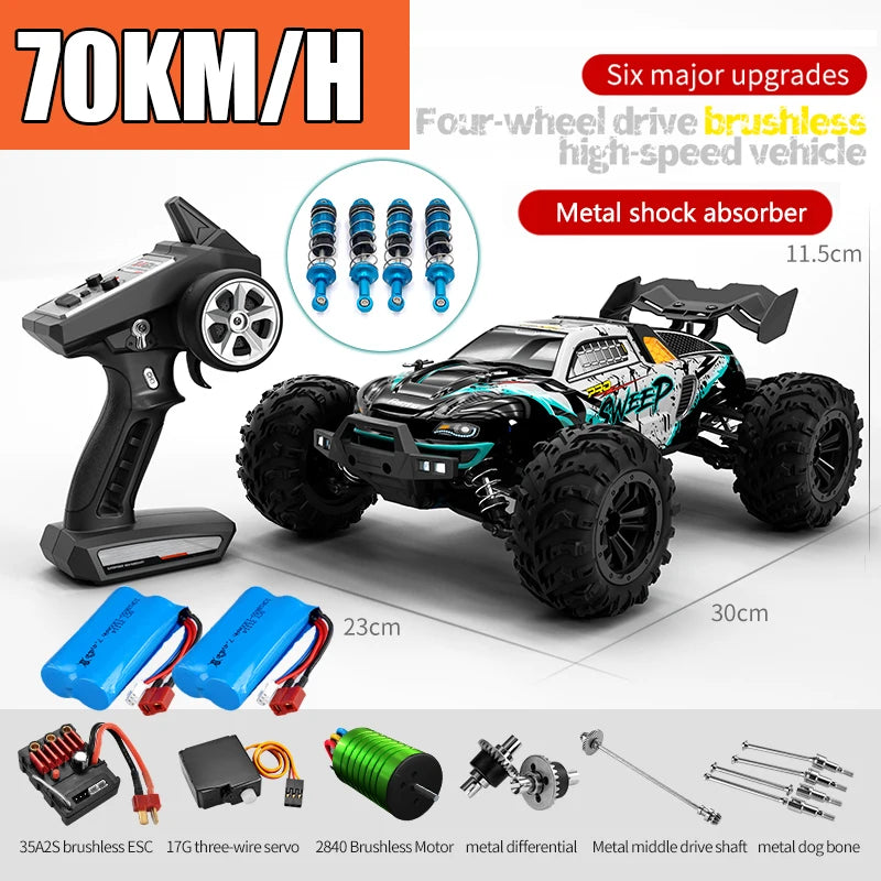 High-Speed 1/16 Brushless RC Monster Truck