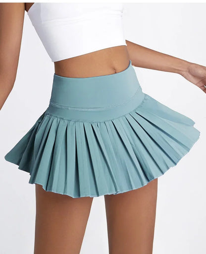 Cloud Rise High-Waist Pleated Tennis Skort
