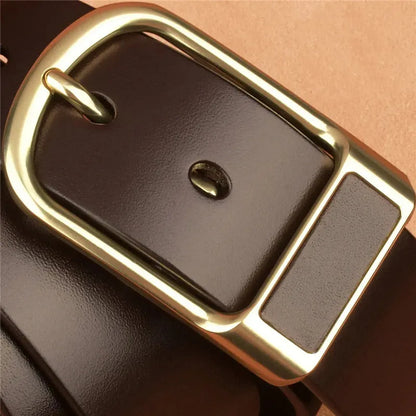 High-Quality Leather Cowboy Belt for Men