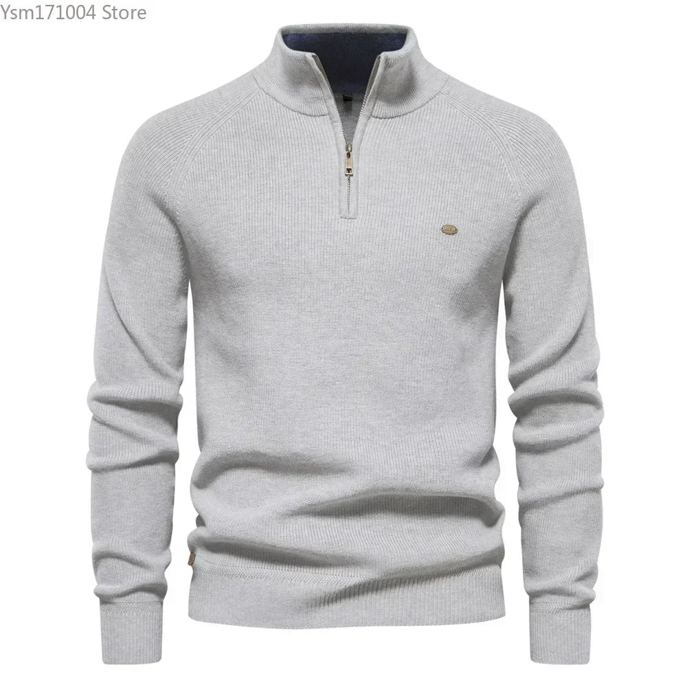 Slim Fit Half High Neck Sweater
