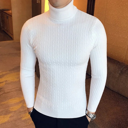 Slim Fit High Neck Turtleneck Sweater
