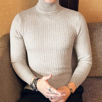 Slim Fit High Neck Turtleneck Sweater
