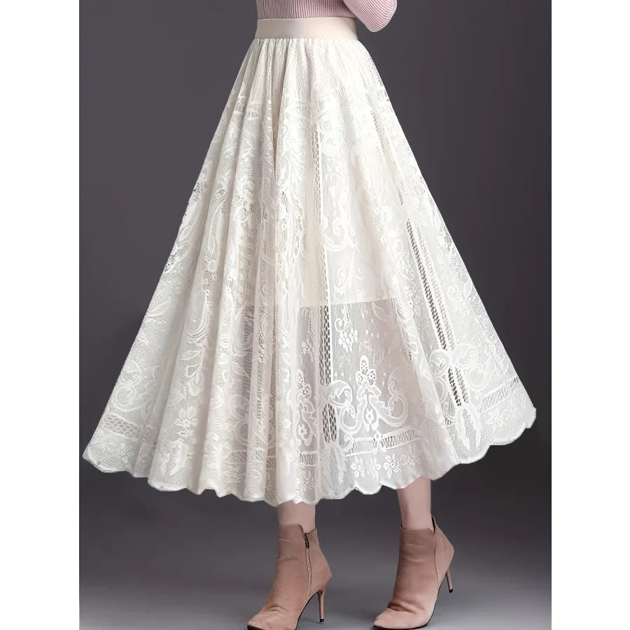 high waist long skirt
