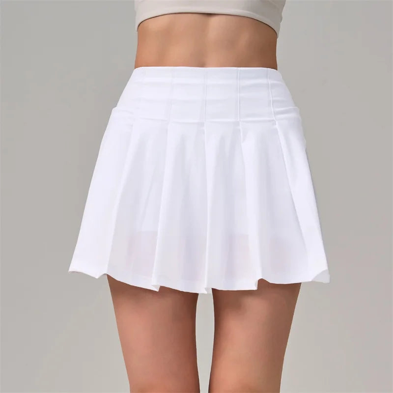 High Waist Tennis Skirt with Safe Hidden Pocket