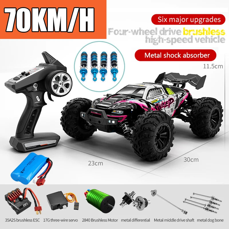 High-Speed 1/16 Brushless RC Monster Truck