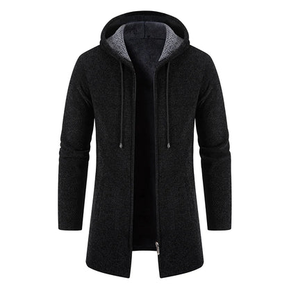Cozy Hooded Knitwear Jacket for Men
