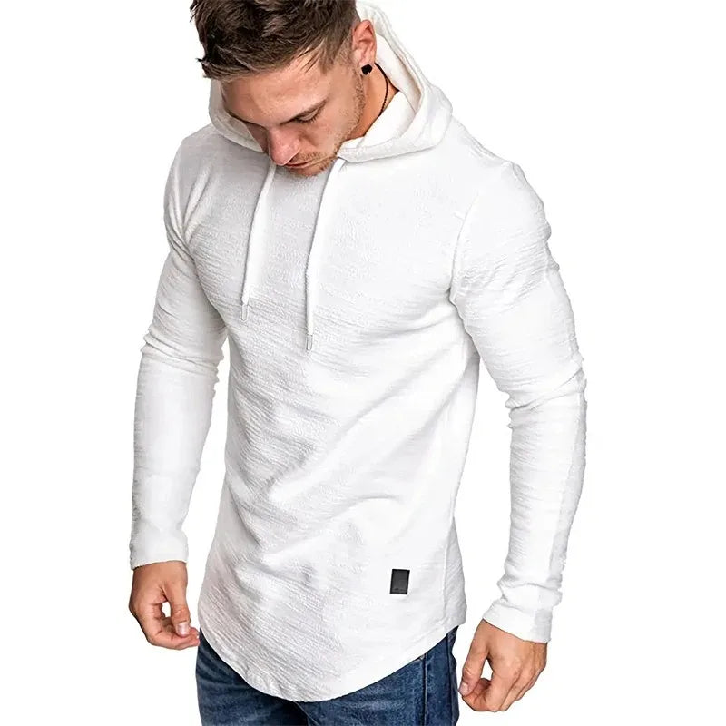 Solid Color Hooded Sweatshirt- Lightweight & Breathable
