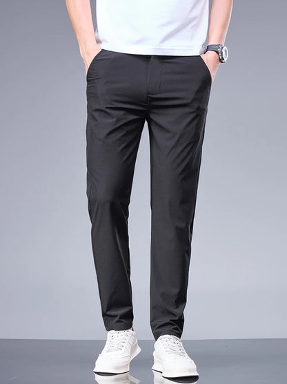 Summer Ice Silk Business Pants for Men
