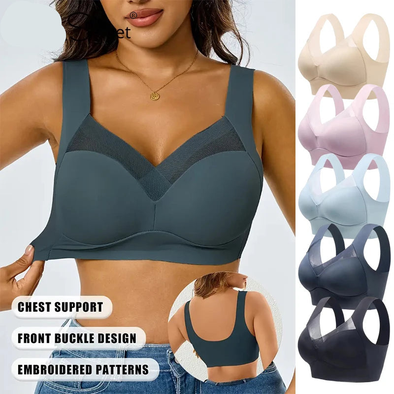 Ice Silk Seamless Push-Up Sports Bra