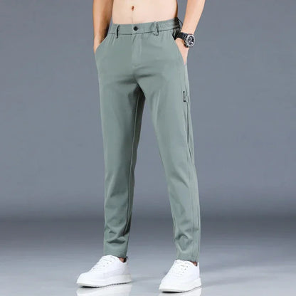 Summer Ice Silk Stretch Men's Elastic Pants

