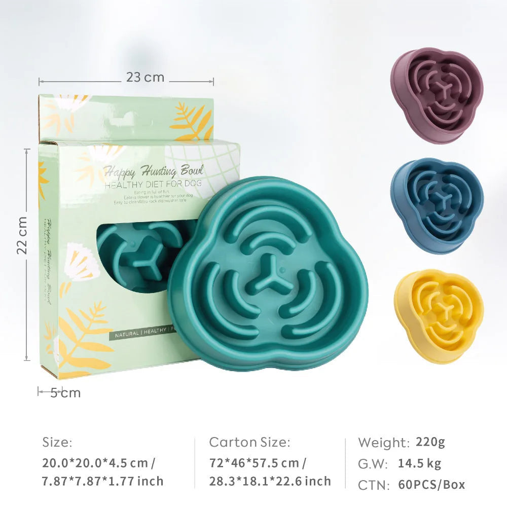 Interactive Slow Feeder Dog Bowl Puzzle Toy