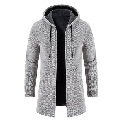 Cozy Hooded Knitwear Jacket for Men
