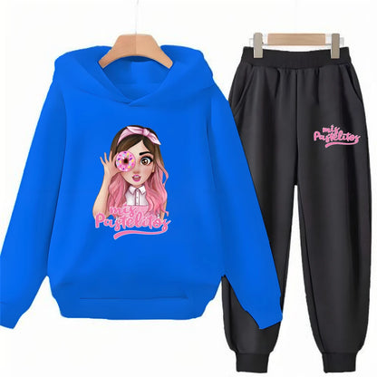 Kids Cartoon Hoodie Sweatshirt Pants Set
