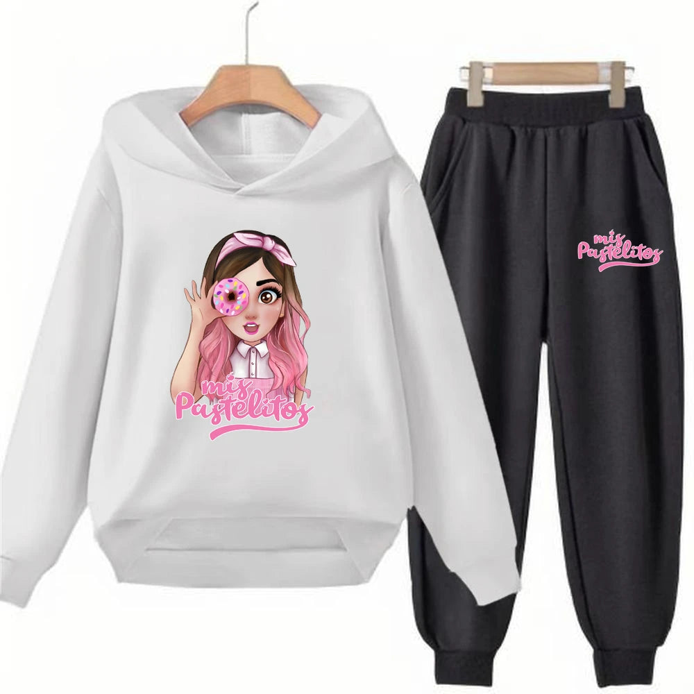 Kids Cartoon Hoodie Sweatshirt Pants Set