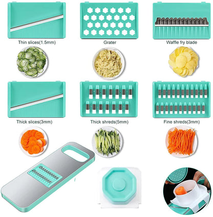 Kitchen Gadget 8-in-1 Garlic Grinder, Potato Shredder, and Vegetable Grater