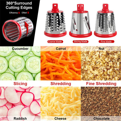 Kitchen Gadget 8-in-1 Garlic Grinder, Potato Shredder, and Vegetable Grater