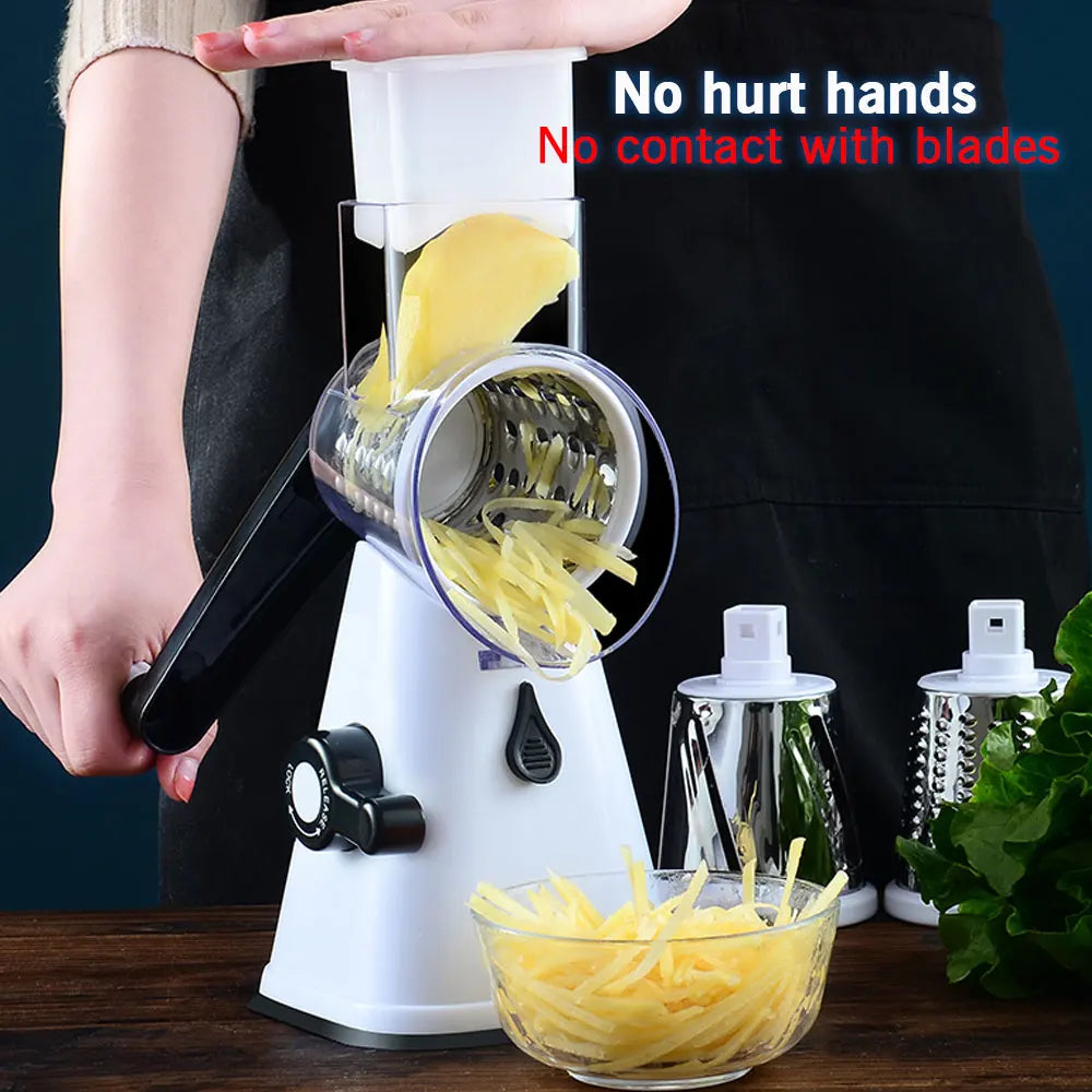 Kitchen Gadget 8-in-1 Garlic Grinder, Potato Shredder, and Vegetable Grater