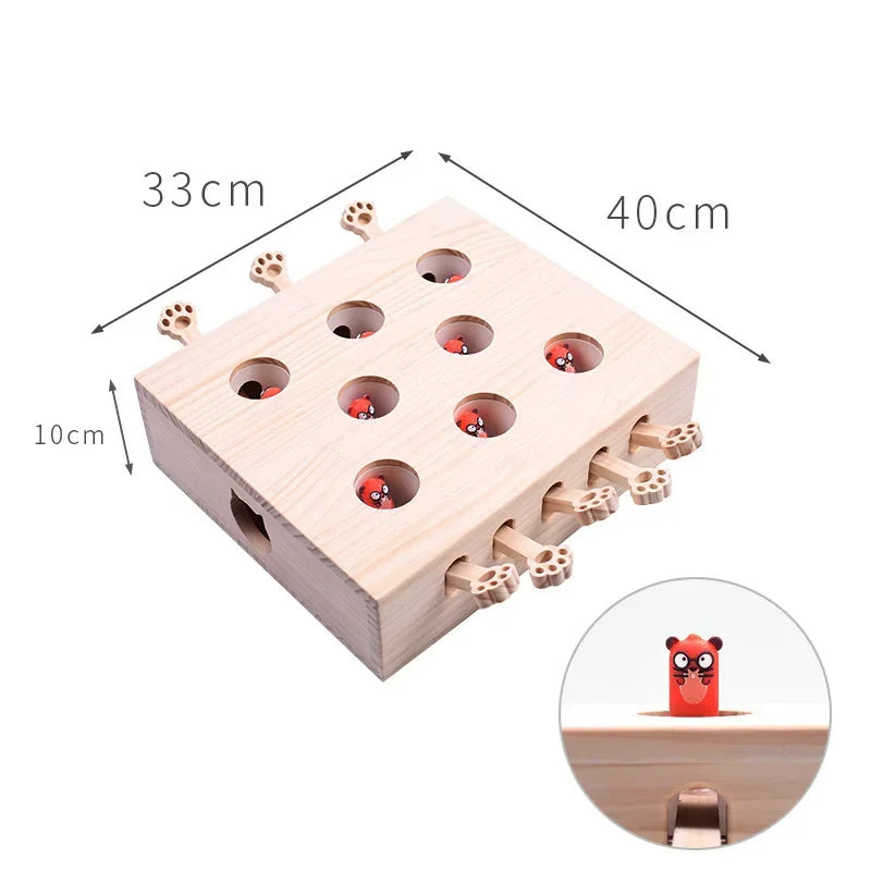 Kitten Indoor CatchMice Game Interactive Wooden Toys