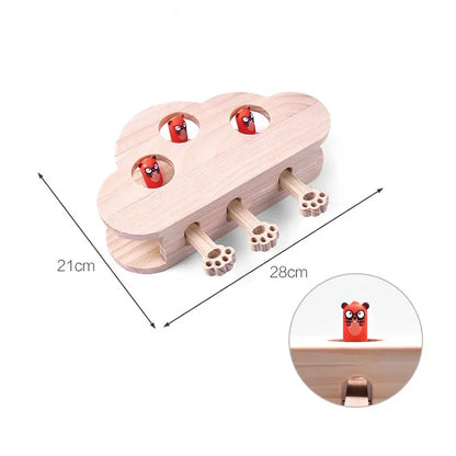 Kitten Indoor Catch Mice Game Interactive Wooden Toys