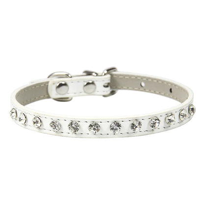 Kitten Luxury Leather Rhinestone Cat Collar