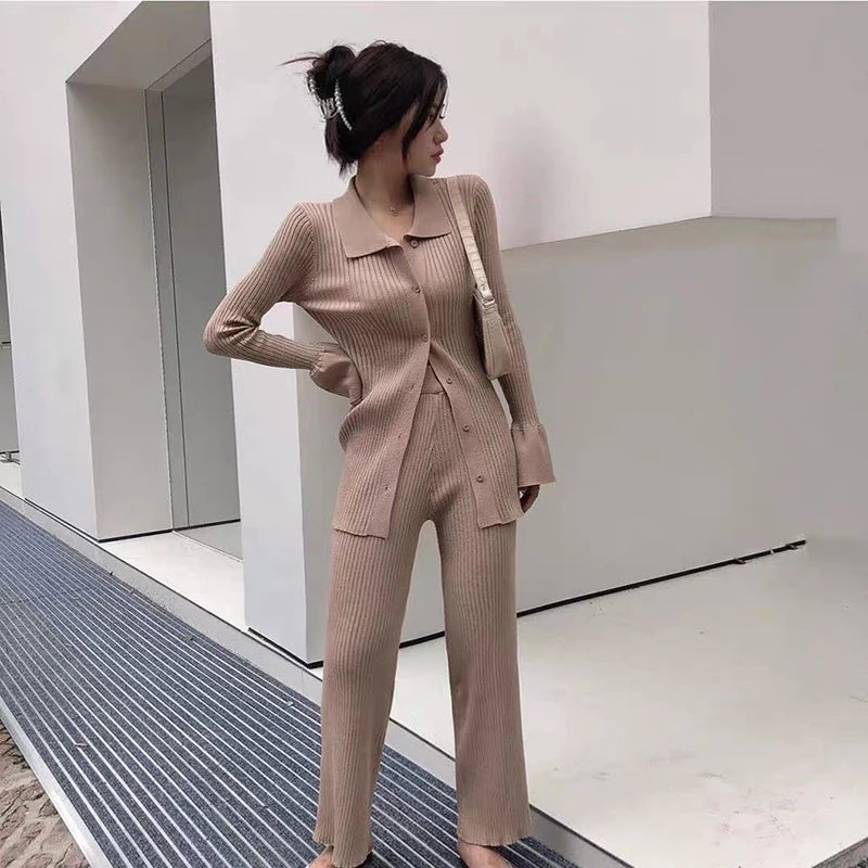 Knitted 2 Piece Women Outifits Sets - Casual Streetwear
