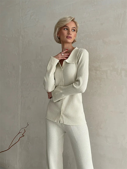 Knitted 2 Piece Women Outifits Sets - Casual Streetwear