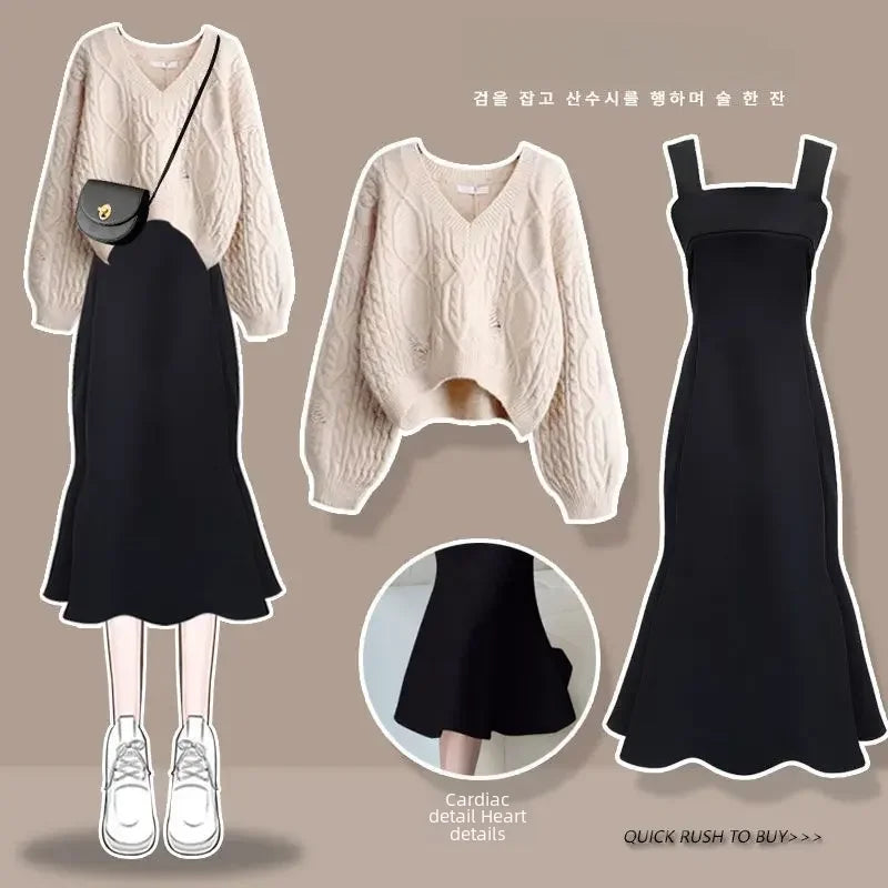 Cozy Knitted Suit Autumn Winter Warmth