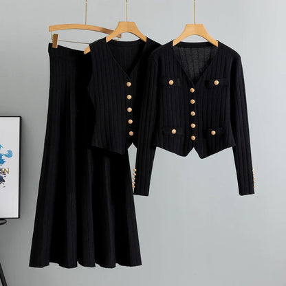 Knitted Skirt Set