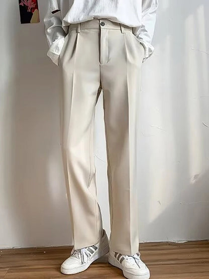 Korean Trendy Slim Fit Drape Pants
