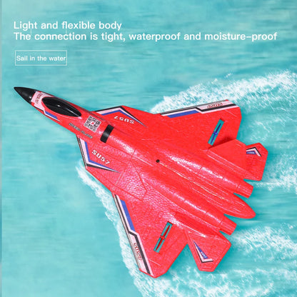 LED Lights 2.4G RC SU57 Glider Airplane