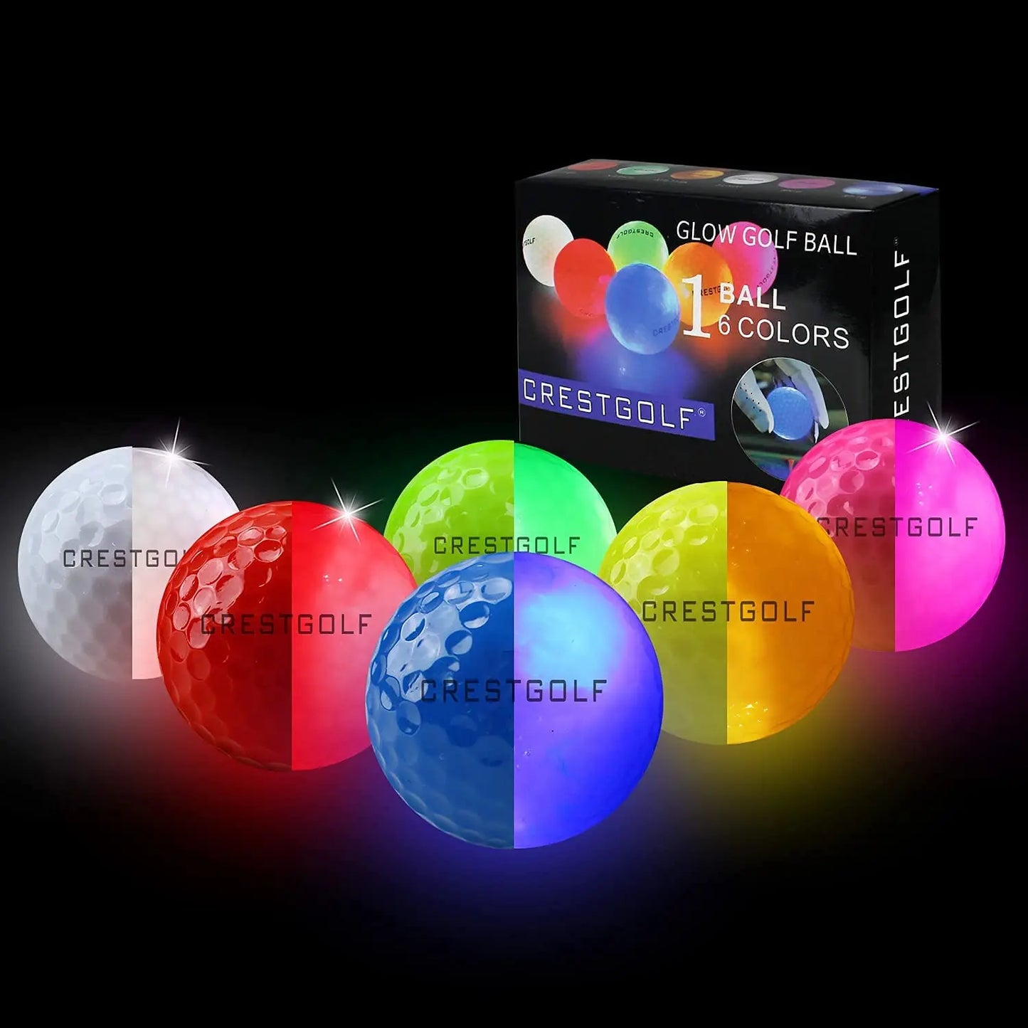 Crestgolf LED Glow Balls- Perfect Night Golf Gift
