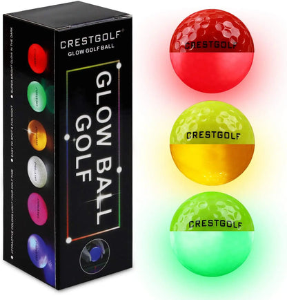 Crestgolf LED Glow Balls- Perfect Night Golf Gift
